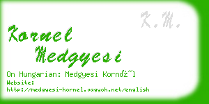 kornel medgyesi business card